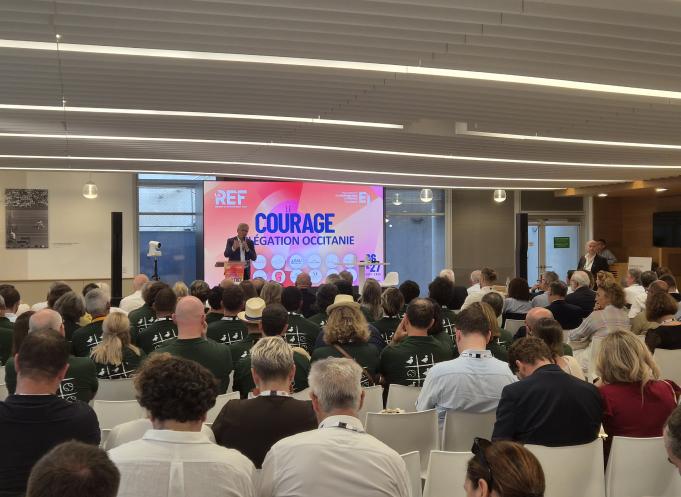 Près de 380 entrepreneurs d’Occitanie réunis à Roland-Garros à l’occasion de La REF 2026, autour des enjeux économiques, sociaux et politiques qui marqueront les prochains mois. (Photo Dorian Alinaghi)