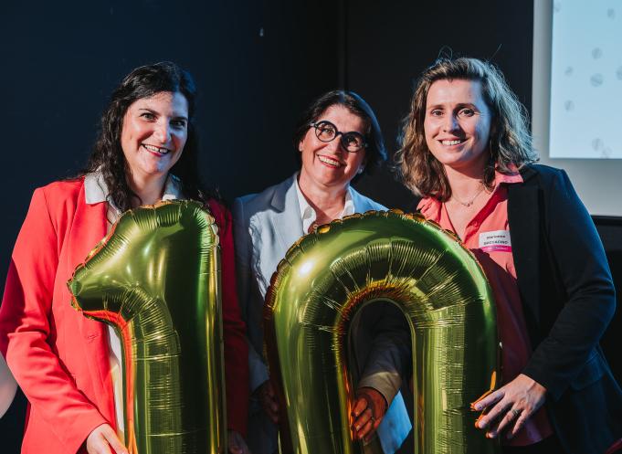 De gauche à droite : Marine Veron, Caroline Roussel et Marianne Boccacino. (Photo 1,2,3 facilitez !)