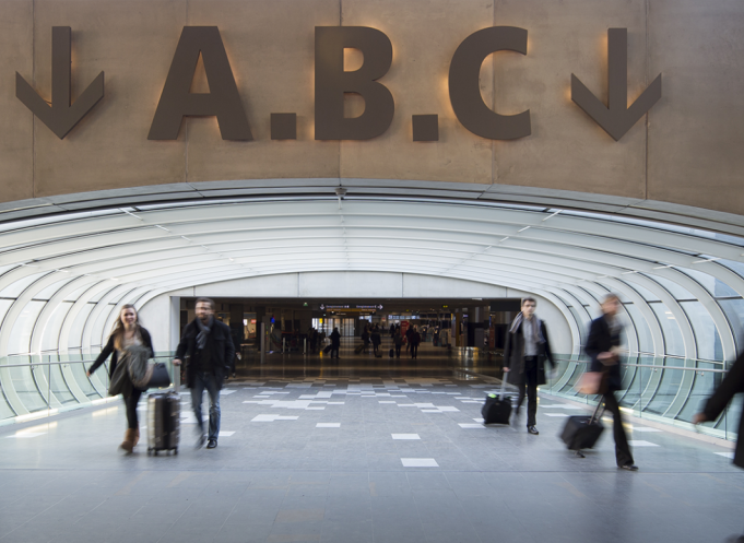 L'accès aux halls A B et C de l'Aéroport Toulouse-Blagnac