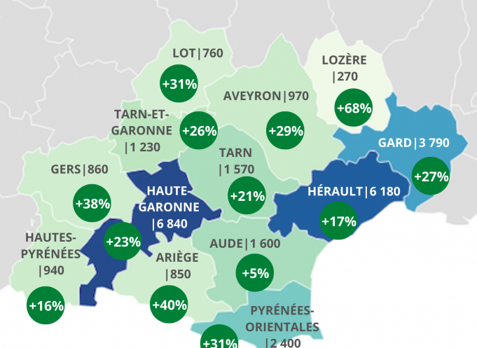 Le nombre de créations d’entreprises par département et son évolution sur la période 2019/2021