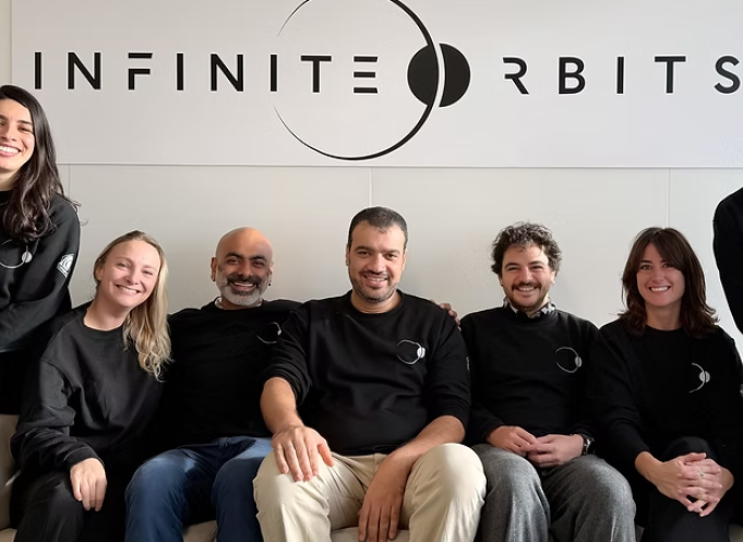 Adel Haddoud, PDG d’Infinite Orbits, aux côtés du comité exécutif de l’entreprise. (Photo Infinite Orbits)