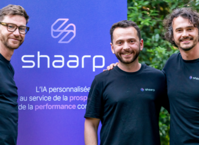 Jérôme Brunel, Loris Venturelli et Nicolas Rouvière célèbrent la première année de Shaarp, start-up montpelliéraine qui met l’intelligence artificielle au service d’une prospection plus humaine. (Photo Shaarp)