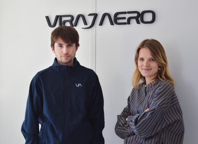 Joseph Risson et Mathilde Bouilloux, fondateurs de Viraj Aero. (Photo Viraj Aero)et 