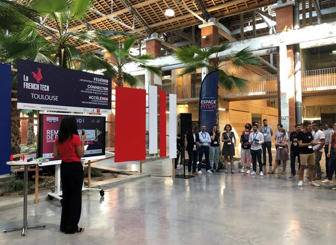 Séance de pitchs organisée lors de l'événement "Time to scale together" porté par French Tech Toulouse. 