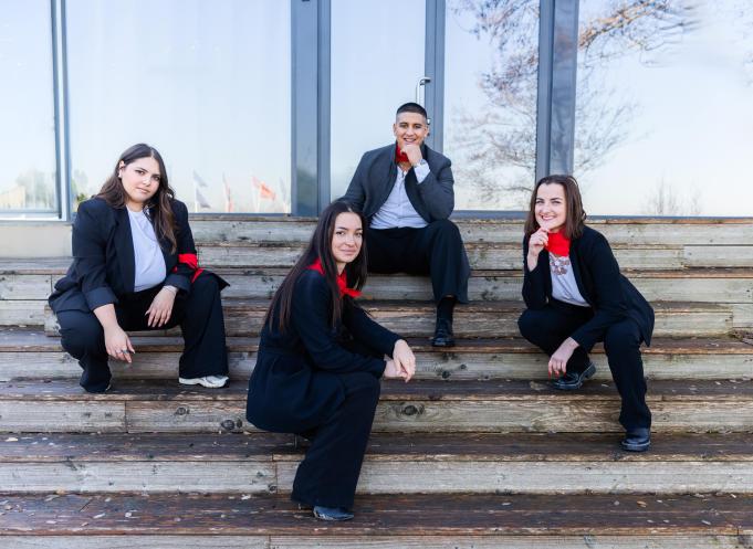 L'équipe de My Spark Academy : Anaîs El Aoud, Iris Thiery, Baha Eddine Saidi et Gloria Fradin. (Photo Gwen Bovilan)