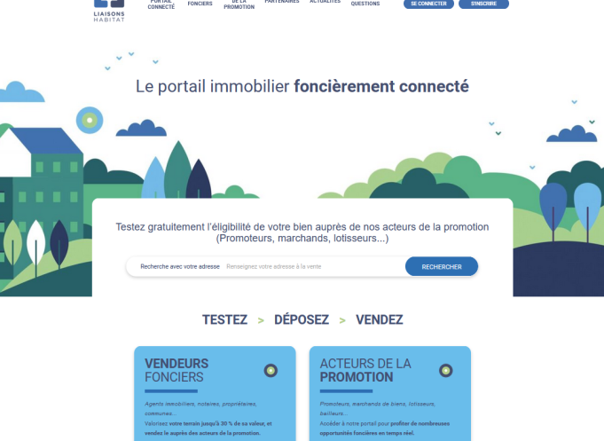 Avec son nouveau portail connecté, Liaisons Habitat intègre dans son API la remontée de flux d'offres foncières en temps réel, émanant de réseaux d'agences immobilières. (Photo : Liaisons Habitat)