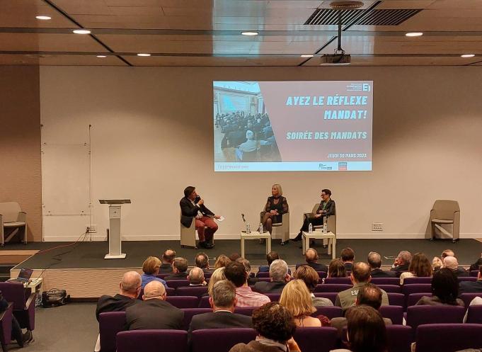 La soirée des mandats s'est déroulée à l'amphi du Berlvédère, à Toulouse.