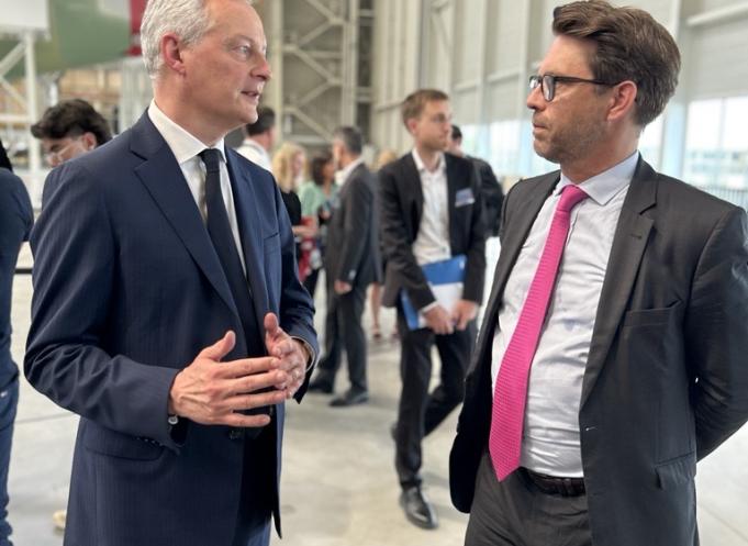 Pierre-Olivier Nau (à droite), président de Manatour et président du Medef 31. (Photo Julien Pinna)