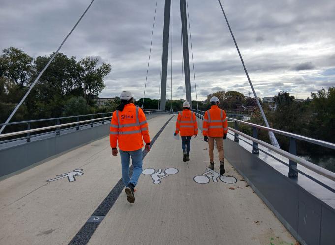 Le groupe Everenn intervient régulièrement sur le suivi, l'instrumentation acoustique/vibratoire et le monitoring structurel de grands ouvrages d'art, à l'image de la passerelle Robert-Poujade à Toulouse. (Photo Everenn)