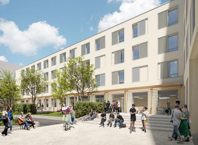 Le groupement GCC, mandataire lauréat de la conception-réalisation de la résidence Spacio, travaille en étroite collaboration avec la Foncière de Transformation Immobilière et la Ville de Nîmes. (Photo JP Charrière) 