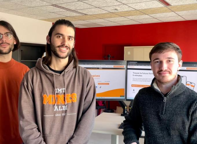 Achille et Omer Boutillier et Antoine Landraing, fondateurs d'Hopteo. (Photo Hopteo)