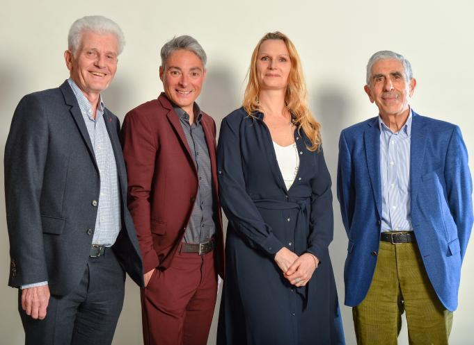 De gauche à droite : Philippe Pauze, Mickaël Bresson, Céline Pavard et Patrick Gounelle