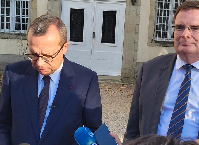 Pierre-André Durand (préfet de la région Occitanie) et Michel Vilbois (nouveau préfet du Tarn) ont réaffirmé le soutien de l'Etat à l'A69 Castres-Toulouse. (Photo : Anthony Assémat - Entreprises Occitanie)