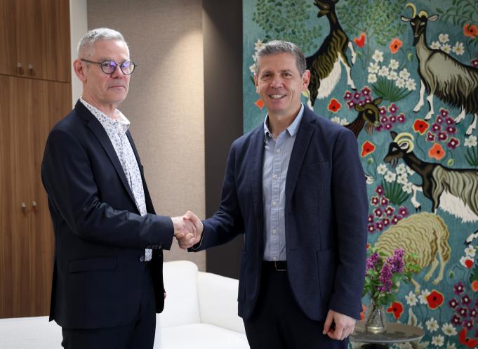 Didier Mesnier, président Mecano ID et Christophe Ramond, président de la S.P.L.A. Les Portes du Tarn et du Conseil Départemental du Tarn. (Photo : Marie-Pierre Volle).