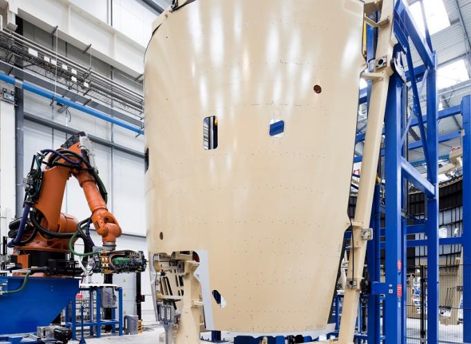 Assemblage robotisé pour l'A350 photo Stelia Aerospace