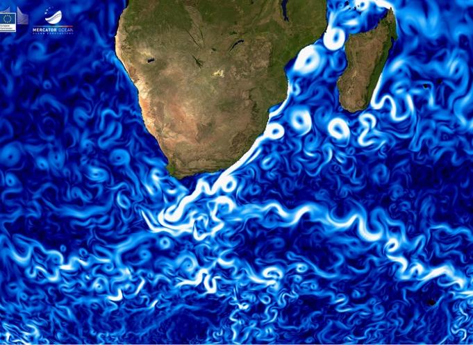 Images de courant (crédit photo EU Copernicus Marine Service)