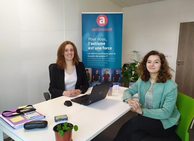 Gabrielle Blinet et Odanna Piana, responsable Sud-Ouest et job coach chez Auticonsult.