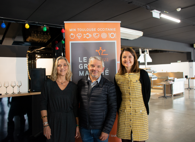 Nathalie et Jean-François Renac (Miharu) et Maguelone Pontier (Grand Marché Min Toulouse). 