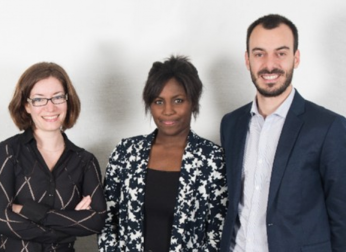 De g à d : Murielle Renard, Chef de projet Mobilité, Laurène Dia, Responsable commerciale, Pol Barrière, Responsable marketing