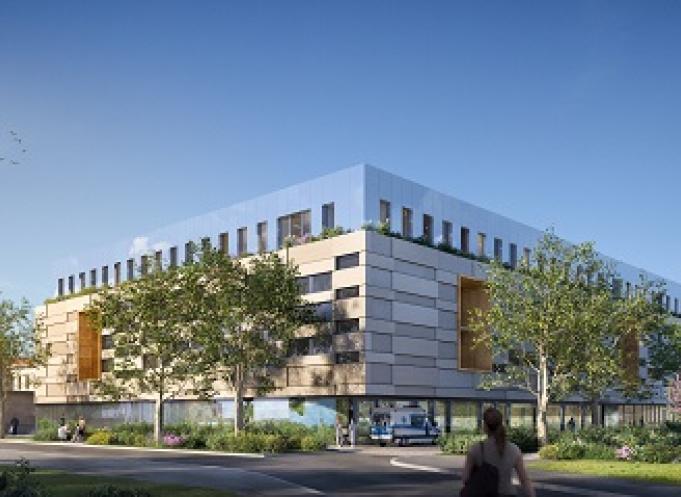 Un nouveau bâtiment de soins de longue durée et palliatifs eu CHU de Montpellier. Crédit : Séquences, MDR Architectes et Archi Graphi. 