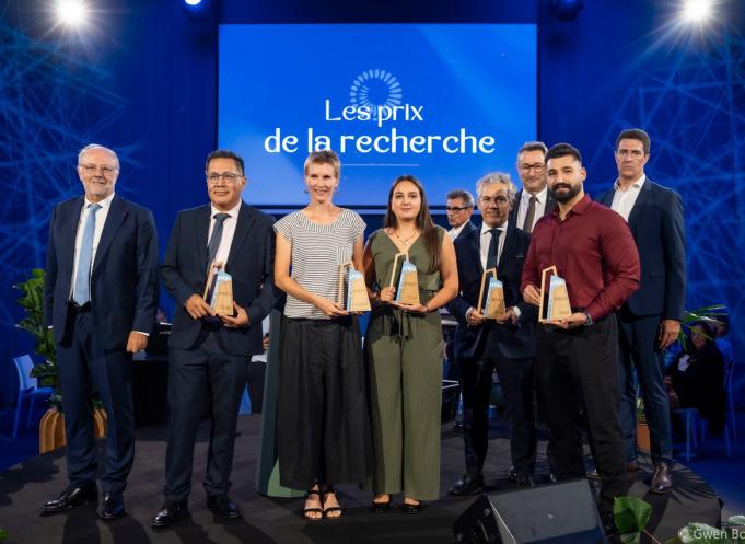 Sept chercheurs distingués lors de la deuxième édition de ses Prix de la Recherche. (Photo Fondation Toulouse Cancer)