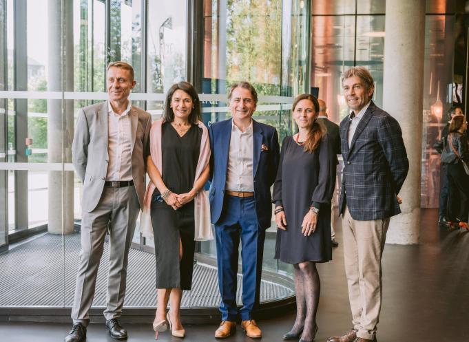De gauche à droite : Bertrand Religieux, Corinne d’Agrain, Philippe Robardey, Karine François et Alexandre Sherer. (Photo Irdi)