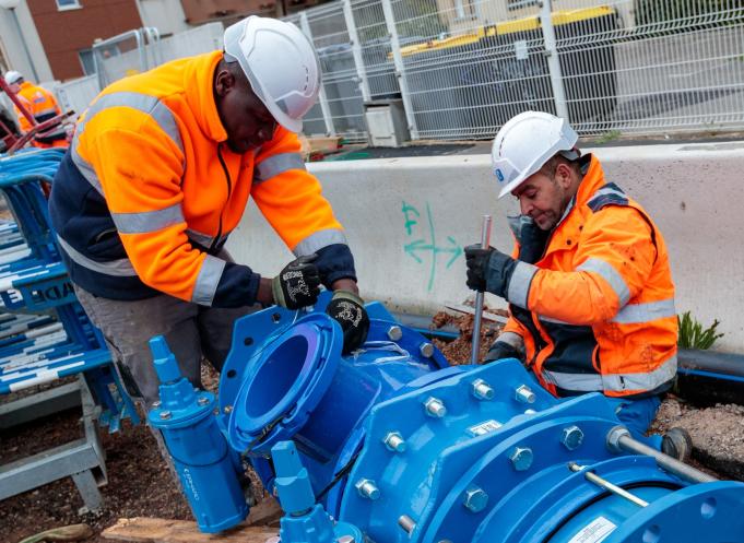 A Montpellier, les fuites représentent 14% du total de l'eau qui passe dans les canalisations. Des travaux ont régulièrement lieu pour résorber ces fuites. (Photo : C. Ruiz/Ville et Métropole de Montpellier)