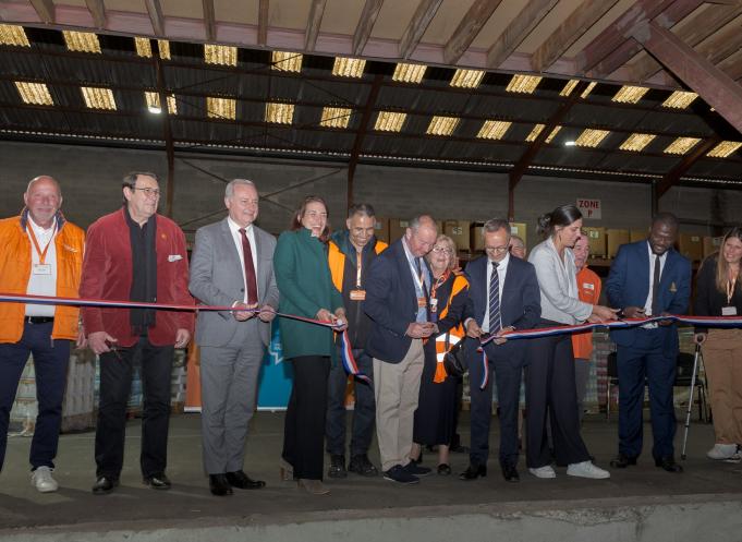 Avec 7 000 m² d’entrepôts et 400 m² de bureaux, ce nouvel outil doit permettre à terme de regrouper l’ensemble de ses activités, tout en confortant son rôle de plateforme régionale pour l’Occitanie. (Photo La Banque Alimentaire)