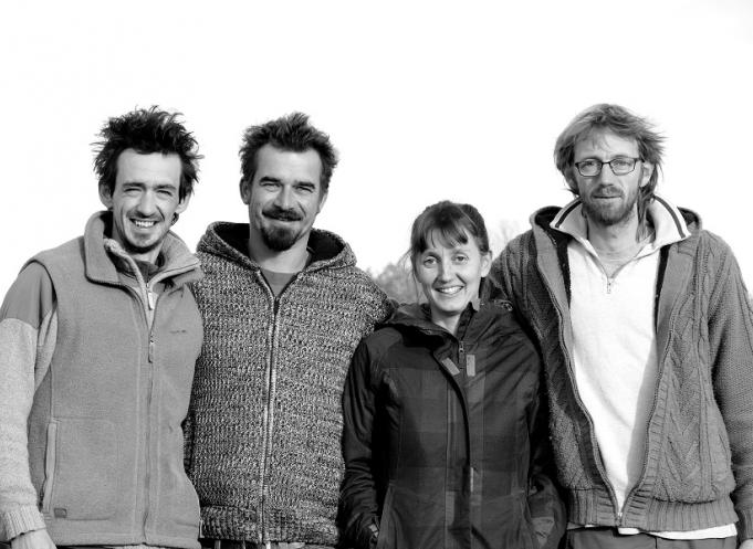 L'équipe des fondateurs : Joe Stubbs, Pierre Regnier, Julie Klapczynski Roland, Julien Schira
