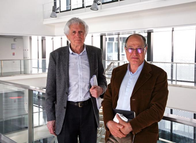 François Amalric, directeur de la Fondation Toulouse Cancer et  Michel Attal DG de l’IUCT Oncopole