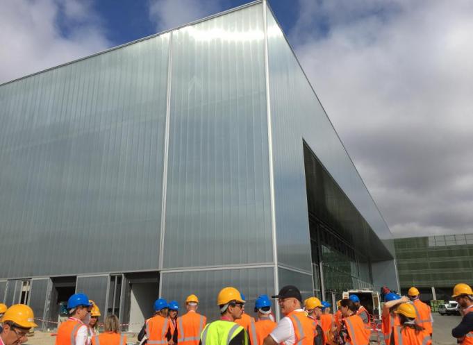 Chantier du Meett, le futur parc des expositions à Beauzelle. 