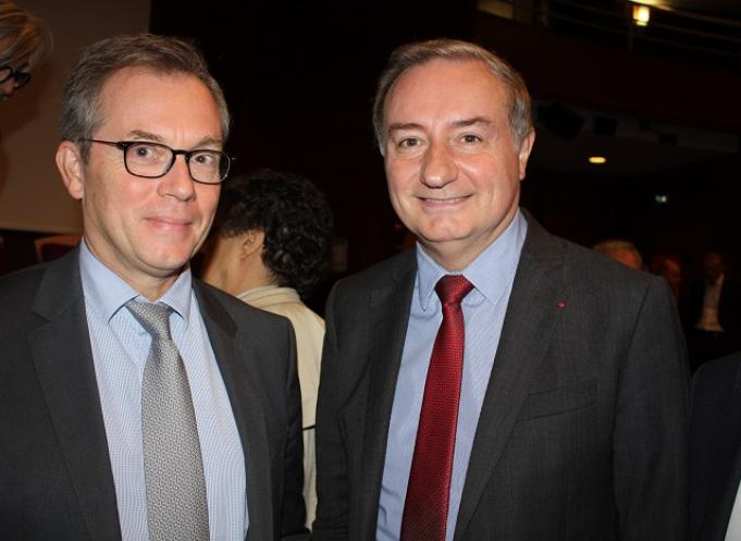 Pierre-Marie Hanquiez, président du Medef31 et Jean Luc Moudenc, président de Toulouse Métropole