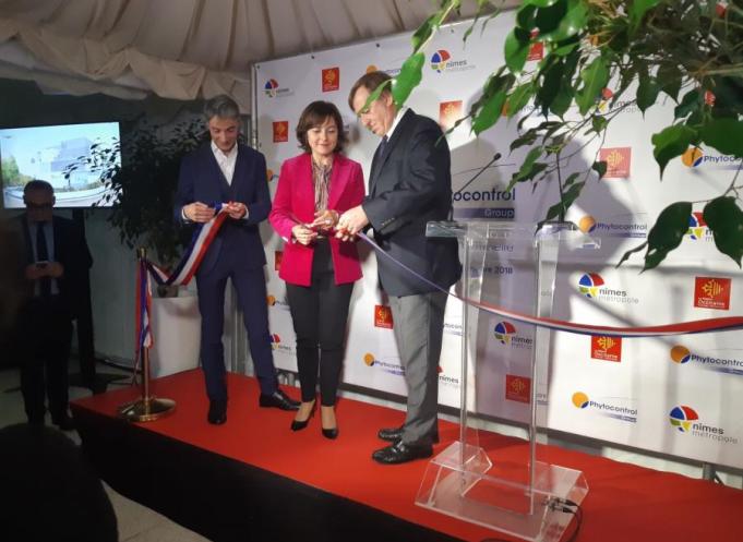 Carole Delga, présidente de la Région Occitanie, lors de l'inauguration du nouveau laboratoire Phytocontrol. 