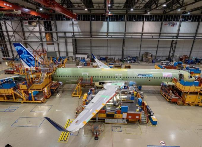 L'assemblage d'un A321neo d'Airbus