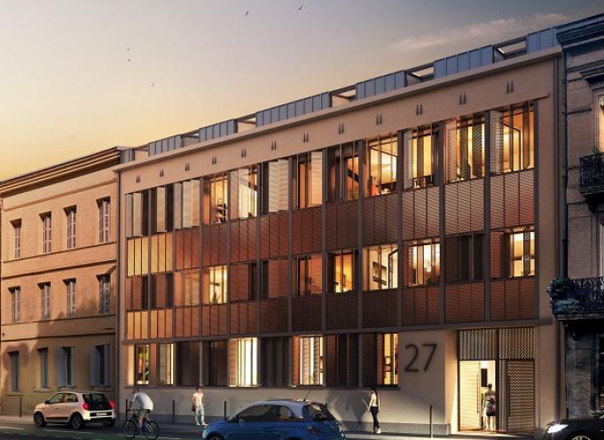 Le patio Roquelaine à Toulouse.Le programme de 31 logements sera livré avant la fin de l'année. Crédit : LD3D..