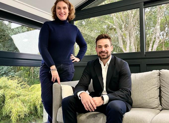 Christine Gouez (présidente de Légapôle) en compagnie de Florent Poitevin (expert en ingénierie patrimoniale au sein du groupe toulousain). (Photo : Légapôle)