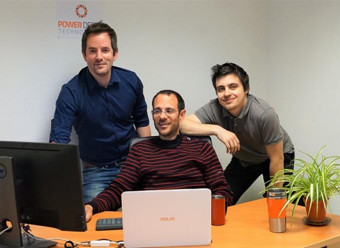 De g. à d. : Nicolas Videau, pdg, Guillaume Fontes, délégué du laboratoire Laplace et Guillaume Delamarre, responsable R&D. 3 des 5 fondateurs de PDT.