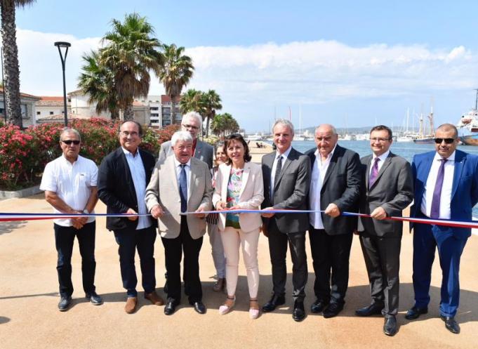 Lors de l'inauguration des nouvelles installation du port