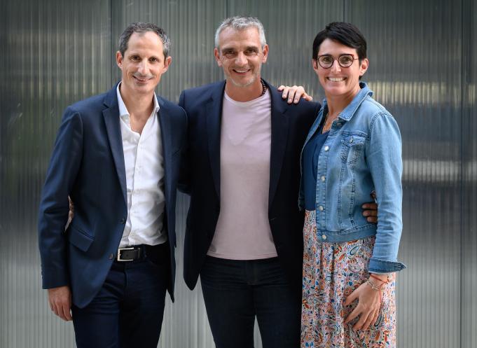 Gabriel Pacheco, Marc Brimeux et Sandra Françonnet, les co-fondateurs de Safti, qui ont reçu le Prix Entrepreneur de l'année 2023 pour la région Occitanie, mardi 10 octobre 2023. (Photo : Safti)