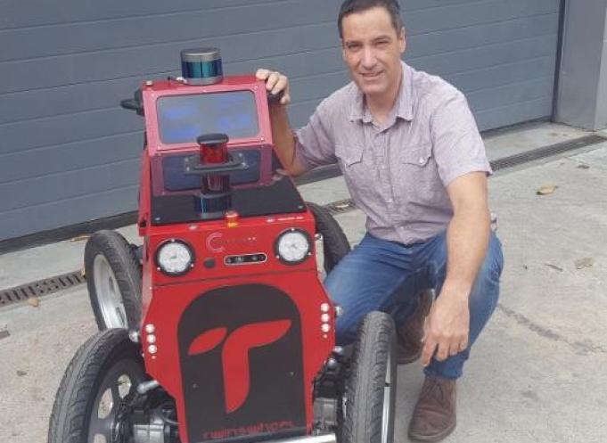 Benjamin Talon, cofondateur du robot Twinswheel. 