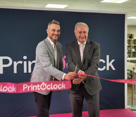 Antoine Roux, président et fondateur de PrintOclock et Jean-Luc Moudenc, maire de Toulouse. (Photo Dorian Alinaghi)