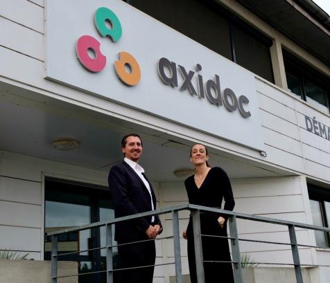 Pierre-Yves Deremetz, directeur général et Astrid Fauré, présidente d'Axidoc. (Photo Axidoc)