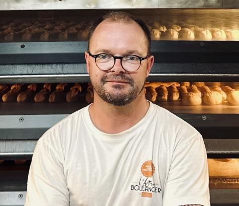 Éric Philot, boulanger depuis l’âge de 15 ans et à propriétaire d’une boulangerie située à Mont-de-Marsan (Landes). (Photo Moulins du Sud)