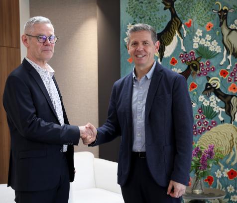 Didier Mesnier, président Mecano ID et Christophe Ramond, président de la S.P.L.A. Les Portes du Tarn et du Conseil Départemental du Tarn. (Photo : Marie-Pierre Volle).