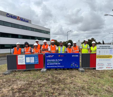 3 268 mètres de câble souterrain et 1 million d’euros investis : le futur Technocentre de Toulouse Métropole prépare son alimentation électrique. (Photo Enedis)