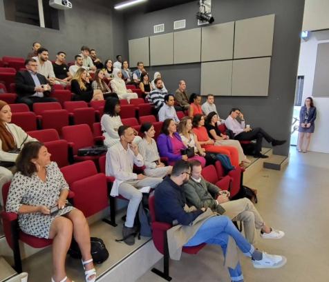 Les Déterminés de la promo 2023 de Toulouse ont soutenu leurs projets devant un jury d'experts, mardi 2 octobre 2023 à Aeroscopia, à Blagnac (Haute-Garonne). (Photo : Anthony Assémat - Entreprises Occitanie)