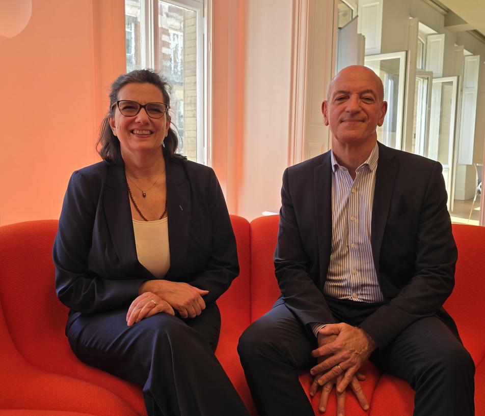 Catherine Mallet, présidente du conseil d’administration et Christophe Bosson, directeur général de la Banque Populaire Occitane. (Photo Dorian Alinaghi)