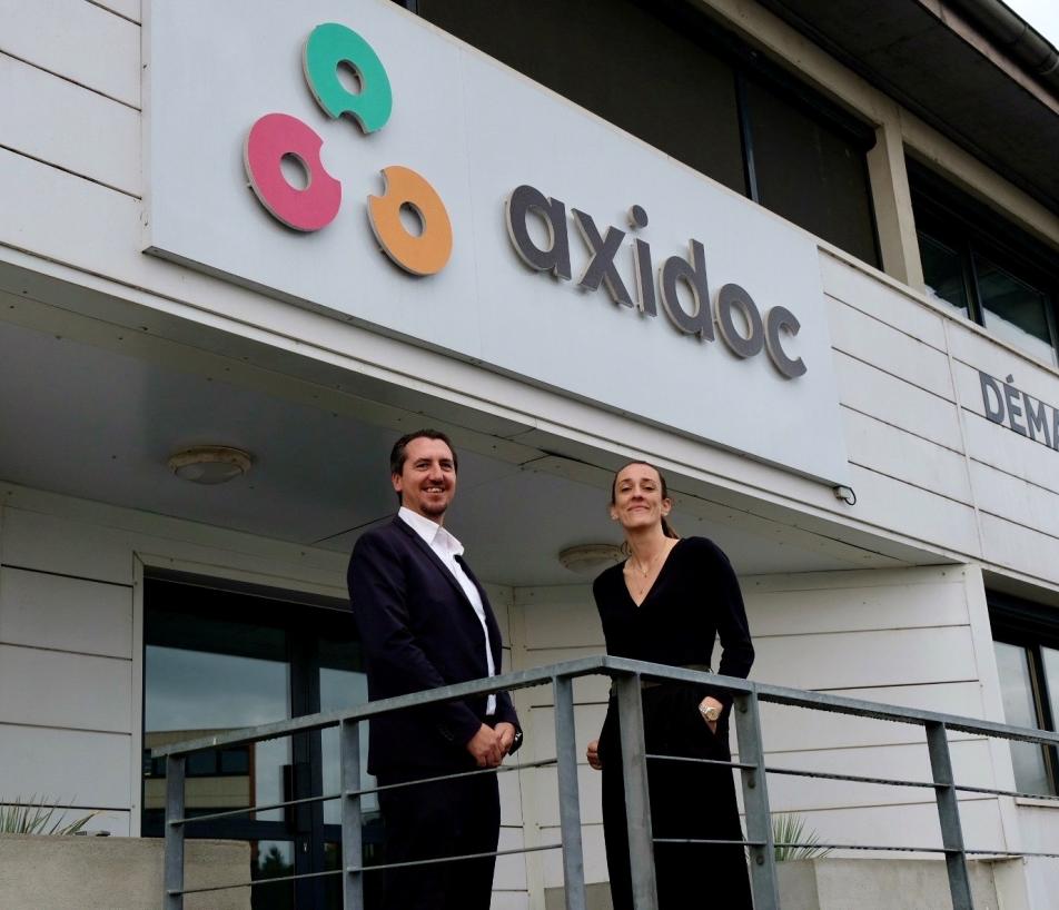 Pierre-Yves Deremetz, directeur général et Astrid Fauré, présidente d'Axidoc. (Photo Axidoc)