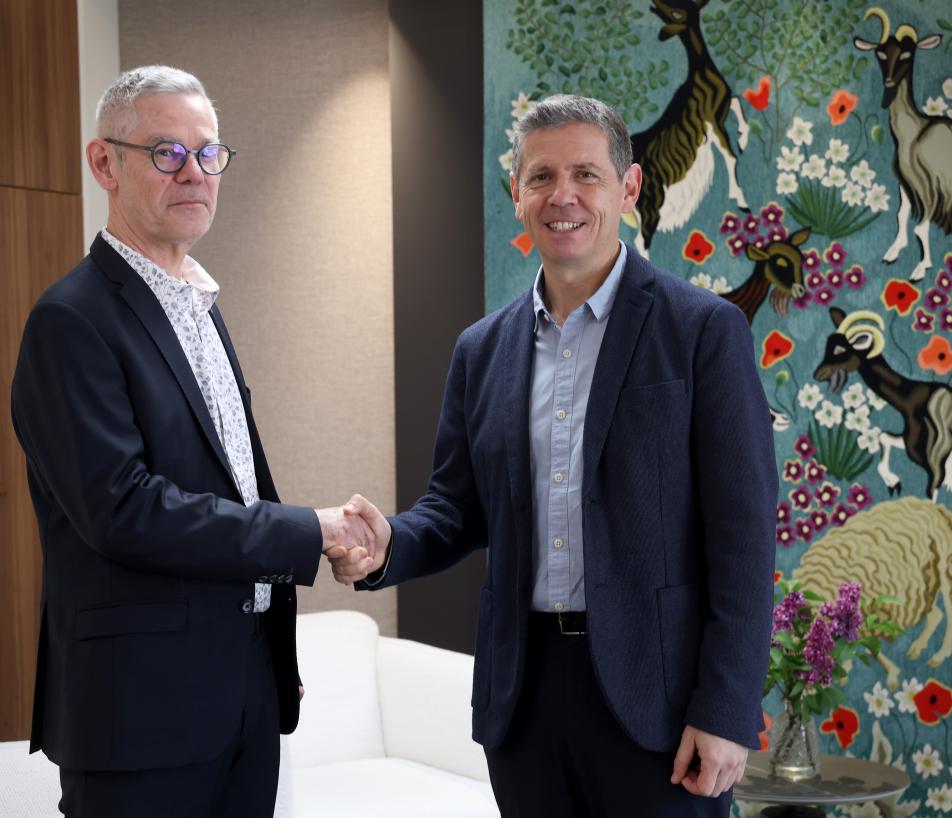 Didier Mesnier, président Mecano ID et Christophe Ramond, président de la S.P.L.A. Les Portes du Tarn et du Conseil Départemental du Tarn. (Photo : Marie-Pierre Volle).