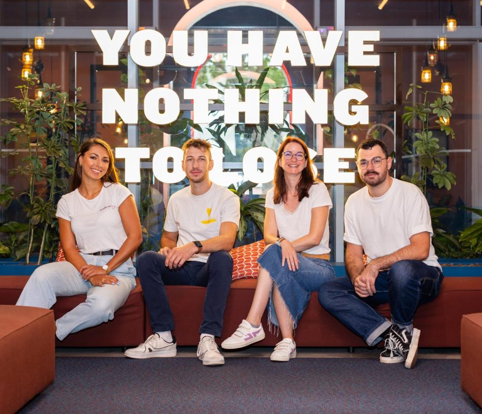 Les fondateurs de Polpoz : Virginie Delrieu, Jean Ciapa, Laëtitia Ruault-Durand et Ugo de Luca. (Photo Joris Gaigne)
